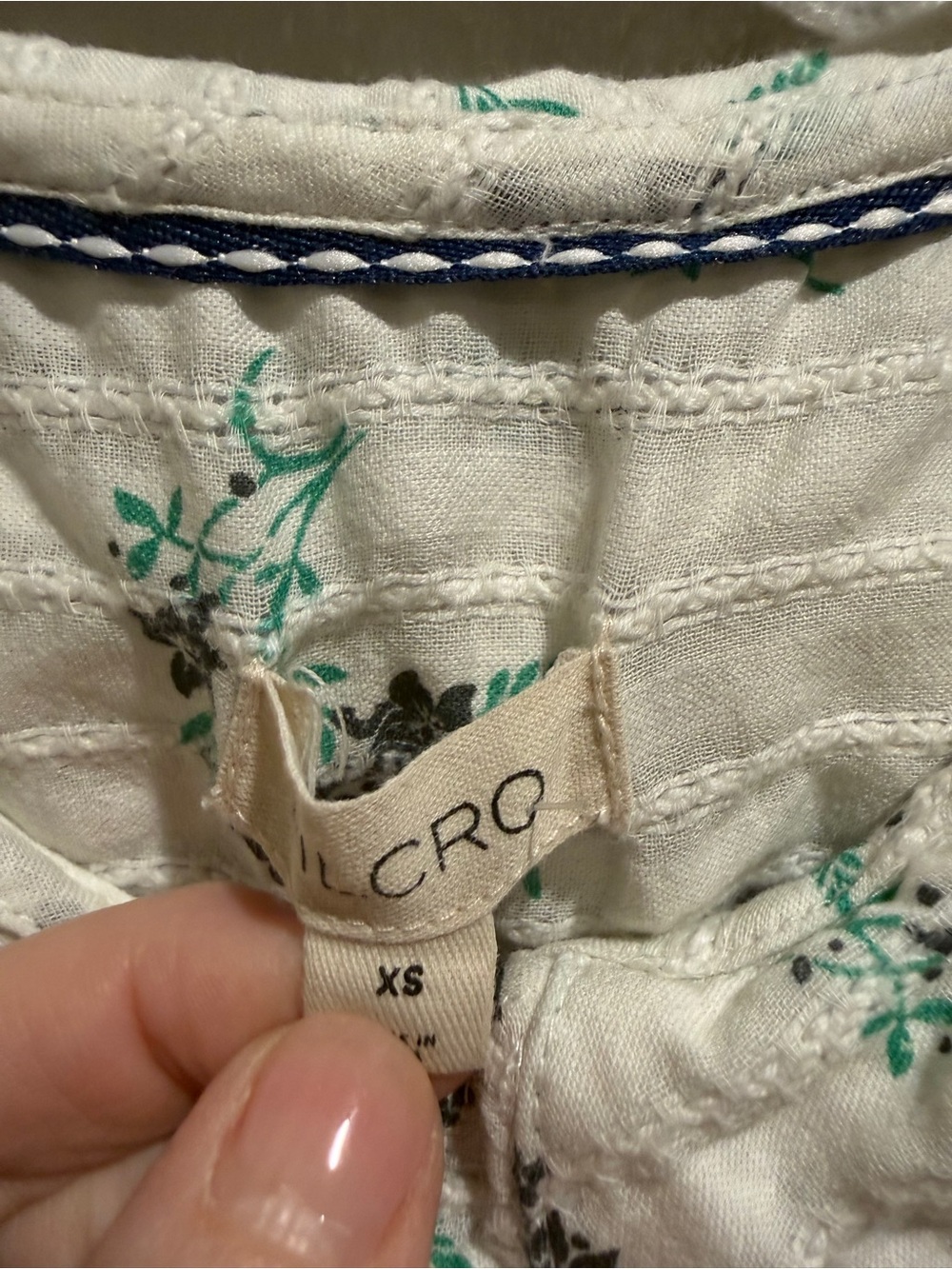 Anthropologie Pilcro Keira Blouse Size XS Peter Pan Floral Ruffled Collar - Picture 4 of 6